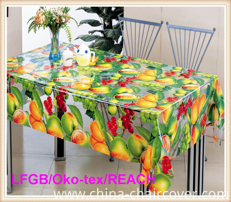 Fruit Designs PVC Transparent Tablecloth Houseware